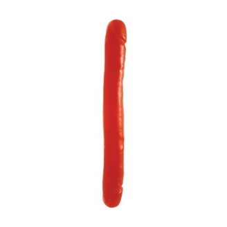 Красный двусторонний фаллоимитатор 30 см