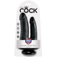 Двойной фаллоимитатор с присоской King Cock Double Penetrator Black