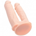 Двойной фаллоимитатор с присоской RealStick Silicone Armie H 19 см