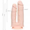 Двойной фаллоимитатор с присоской RealStick Silicone Armie H 19 см