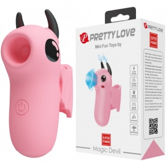 Насадка на палец Pretty Love Magic Devil с электро и вакуумно-волновой стимуляцией