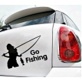 Виниловая наклейка на авто Go Fishing