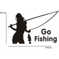 Виниловая наклейка на авто Go Fishing