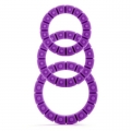 Набор их 3-х эрекционных колец Silicone Love Wheel Purple