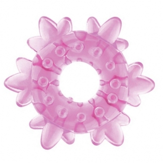 Кольцо эрекционное Ice Flower розовое