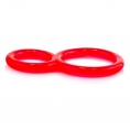 Красное двухпетельное кольцо Ofinity