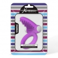 Виброкольцо X-Basic Tongue Silicone Cockring фиолетовое