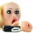 Кукла со вставкой-мастурбатором и вибромеханизмом Carmen Luvana
