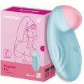 Перезаряжаемый смарт-стимулятор с вибрацией Satisfyer Tropical Tip Blue