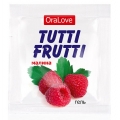 Съедобный лубрикант со вкусом малины Tutti-Frutti OraLove 4 мл, пробник