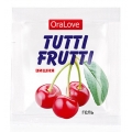 Съедобный лубрикант со вкусом вишни Tutti-Frutti OraLove 4 мл, пробник