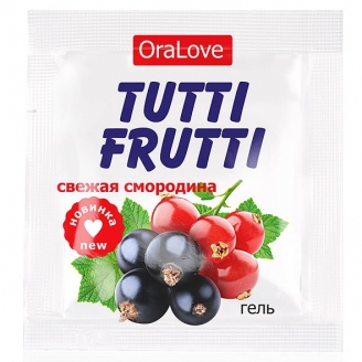 Съедобный лубрикант со вкусом свежей смородины Tutti-Frutti OraLove 4 мл, пробник