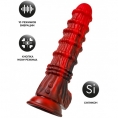Искушающий фантазийный вибратор из жидкого силикона Black and Red by Toyfa Monster Tops 27 см