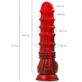 Искушающий фантазийный вибратор из жидкого силикона Black and Red by Toyfa Monster Tops 27 см