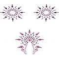 Пэстисы Breast & Pubic Jewelry черные и розовые Crystal Stiker
