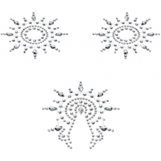 Пэстисы Breast & Pubic Jewelry белые Crystal Stiker