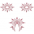 Пэстисы Breast & Pubic Jewelry красные Crystal Stiker