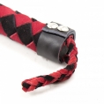 Черно-красная плеть замшевая с узором 39 см