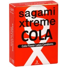 Ультратонкие презервативы Sagami Xtreme с ароматом колы, латексные
