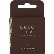 Презервативы Lelo Hex Respect XL увеличенного размера 3 шт