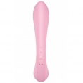 Двусторонний вибратор с клиторальным стимулятором Satisfyer Triple Oh Pink