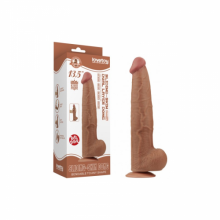 Реалистичный фаллоимитатор-мулат на присоске Lovetoy Sliding-Skin Dual Layer Dong 34 см