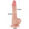 Реалистичный фаллоимитатор с эффектом двойной кожи Lovetoy Sliding-Skin Dual Layer Dong 19 см