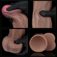 Темнокожий фаллос-гигант Dual Layered Silicone Cock XXL 33 см