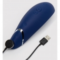 Бесконтактный вакуумно-волновой стимулятор клитора Womanizer Premium синий