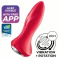 Анальный смарт-стимулятор с вибрацией и ротацией Satisfyer Rotator Plug 1+ красный