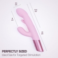 Розовый вибратор-пульсатор с клиторальным стимулятором и движущимся язычком для зоны G Selove Fluttery