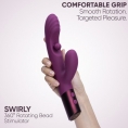 Фиолетовый вибратор-кролик с плавающим стимулятором для зоны G Selove Swirly
