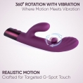 Фиолетовый вибратор-кролик с плавающим стимулятором для зоны G Selove Swirly