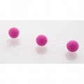 Анальная цепочка из трех фиолетовых шариков Sexus Funny