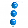 Три вагинальных шарика на сцепке Sexual Balls голубые
