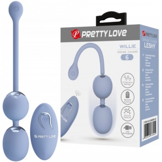 Вагинальные шарики с вибрацией Pretty Love Willie с пультом ДУ сиреневые