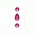 Вагинально-анальные шарики со смещенным центром тяжести, розовые