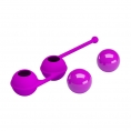 Утяжелённые вагинальные шарики со смещённым центром тяжести фиолетовые