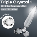 Стеклянный стимулятор 3 в 1 Satisfyer Triple Crystal 1 прозрачный 21 см
