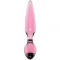 Стеклянный стимулятор 3 в 1 Satisfyer Triple Crystal 2 розовый 22 см