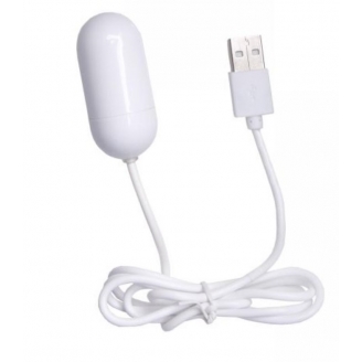 Мощное виброяйцо Intensive USB белое